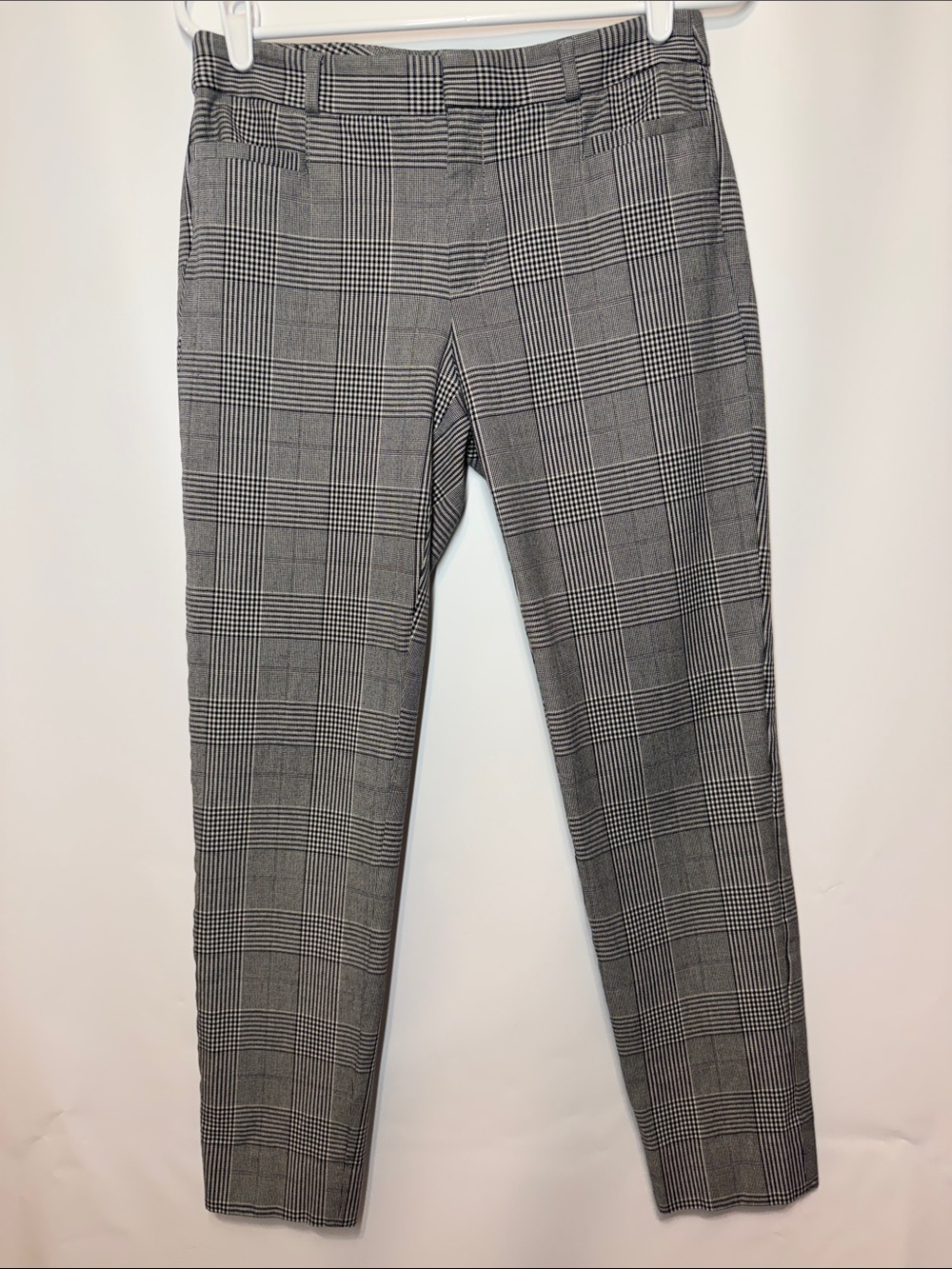 Banana Republic Gray Plaid Sloan Skinny Ankle Trousers Pants Size 4L